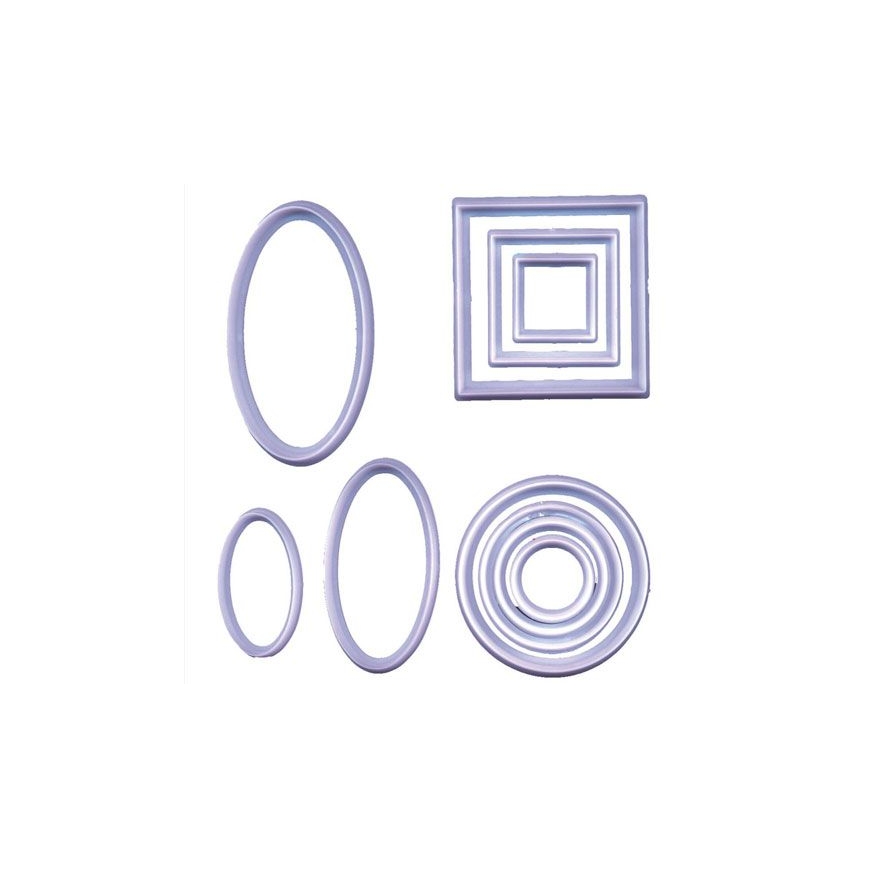 Kreis/Quadrat/Oval Ausstecher 10erSet