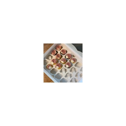 Cupcakebox weiss für 12 Cupcakes / 24 Minicupcakes
