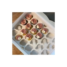 Cupcakebox weiss für 12 Cupcakes / 24 Minicupcakes