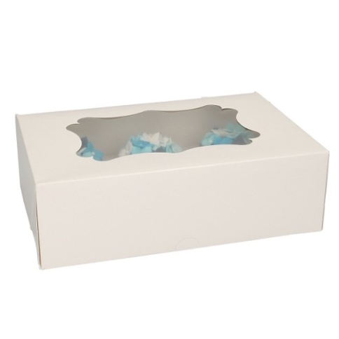 Cupcakebox weiss für 6 Cupcakes / 12 Minicupcakes