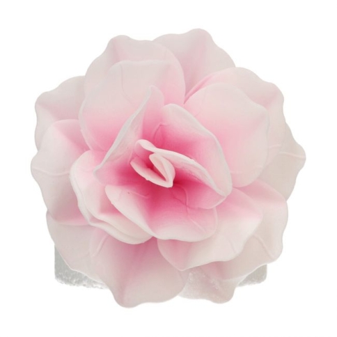 Esspapier Blume - Rose weiss-rosa ombre