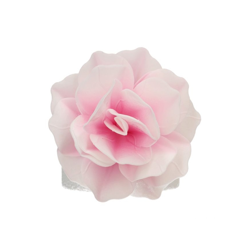 Esspapier Blume - Rose weiss-rosa ombre
