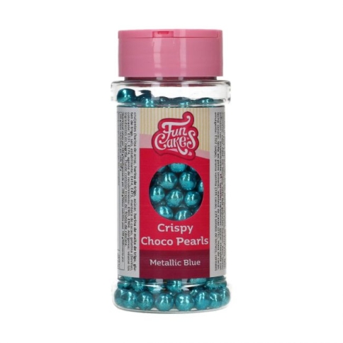 Schokoladenperlen - metallic blau