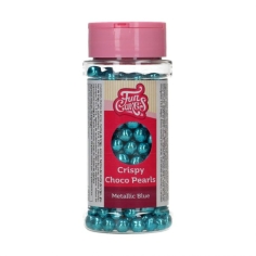 Schokoladenperlen - metallic blau