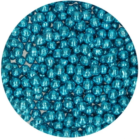 Schokoladenperlen - metallic blau