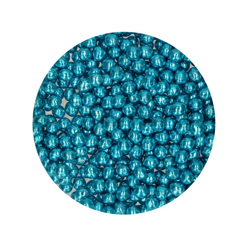Schokoladenperlen - metallic blau