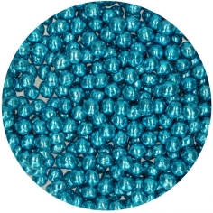 Schokoladenperlen - metallic blau