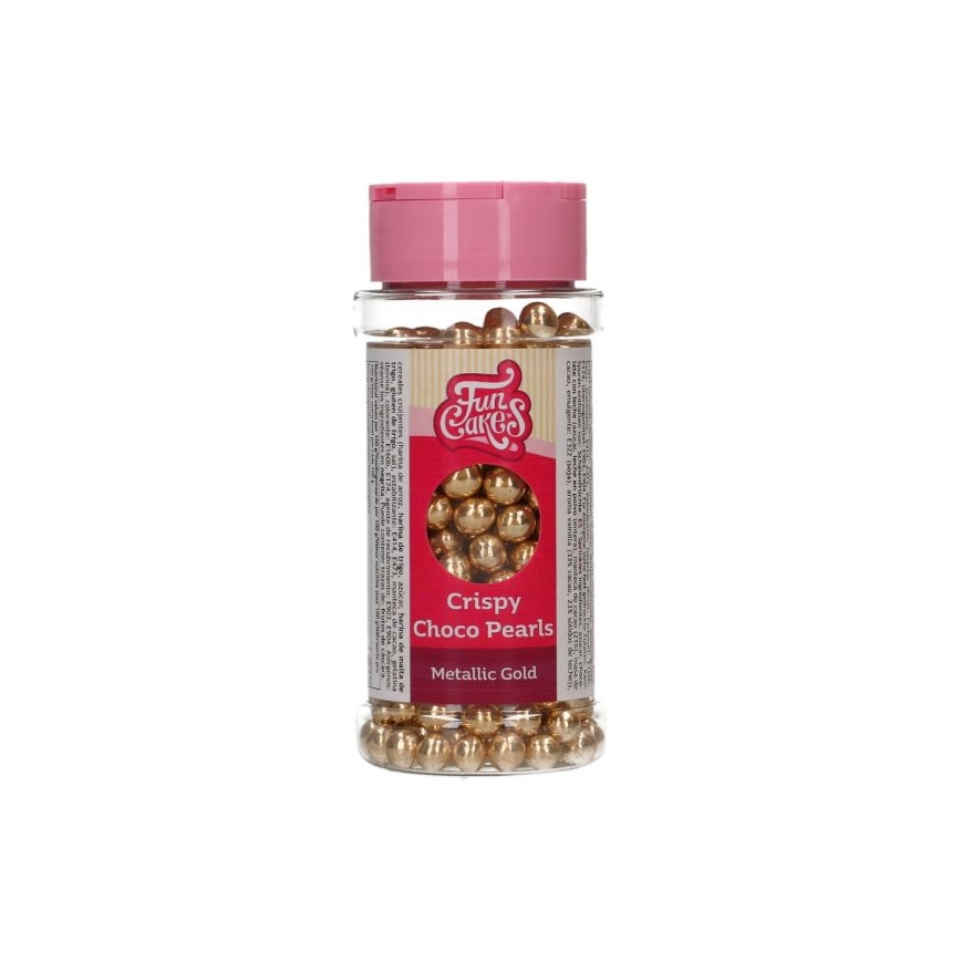 Schokoladenperlen - metallic gold