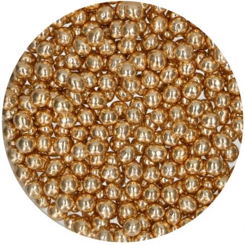 Schokoladenperlen - metallic gold