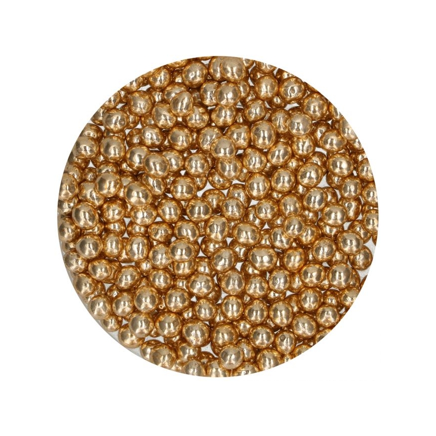 Schokoladenperlen - metallic gold
