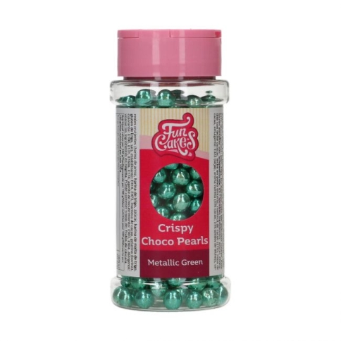 Schokoladenperlen - metallic grün