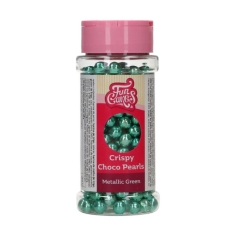 Schokoladenperlen - metallic grün
