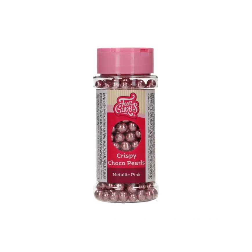 Schokoladenperlen - metallic pink