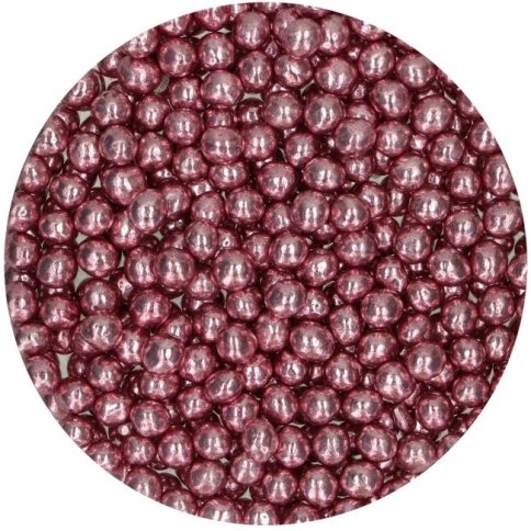 Schokoladenperlen - metallic pink