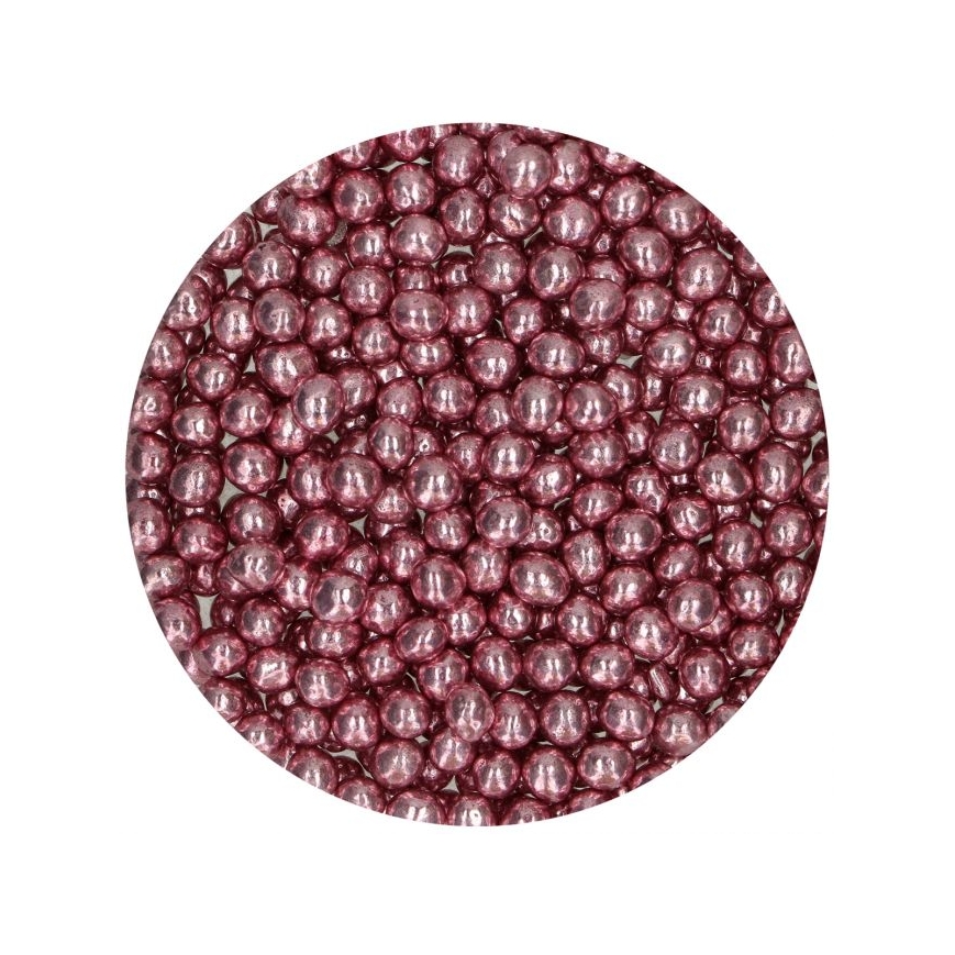 Schokoladenperlen - metallic pink