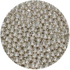 Schokoladenperlen - metallic silber