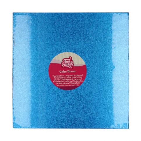 Tortenplatte quadratisch blau 30cm