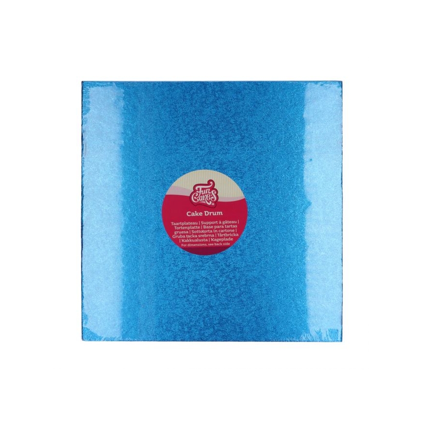 Tortenplatte quadratisch blau 30cm