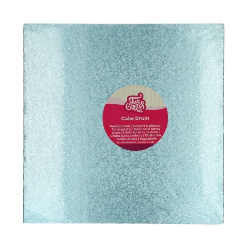 Tortenplatte quadratisch hellblau 30 cm