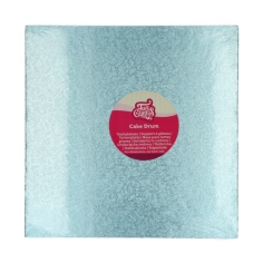 Tortenplatte quadratisch hellblau 30 cm