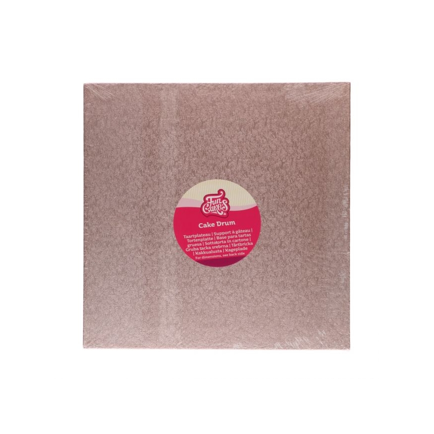 Tortenplatte quadratisch rosé 30 cm
