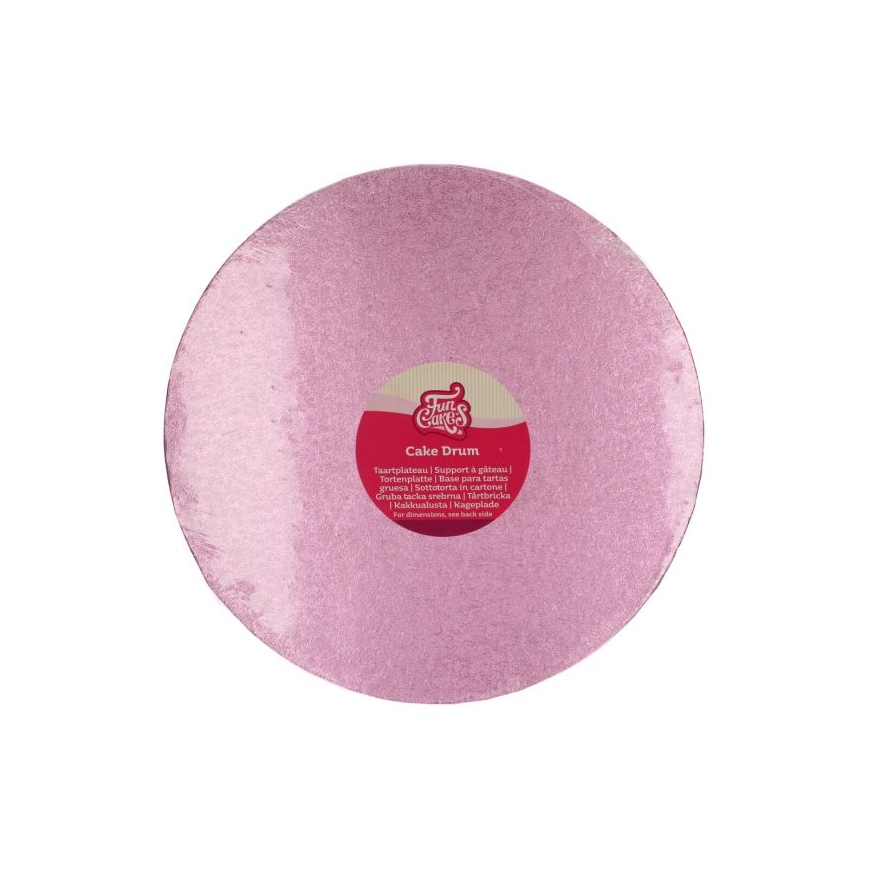 Tortenplatte rund rosa 30 cm