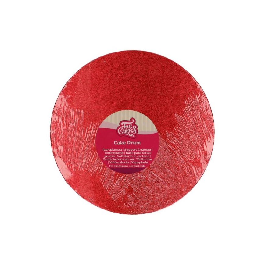 Tortenplatte rund rot 25cm
