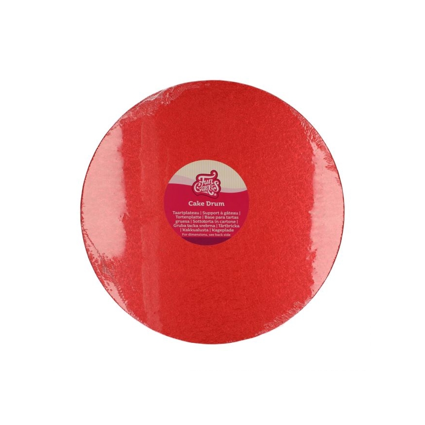 Tortenplatte rund rot 30 cm