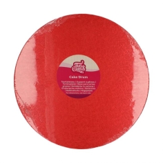 Tortenplatte rund rot 30 cm