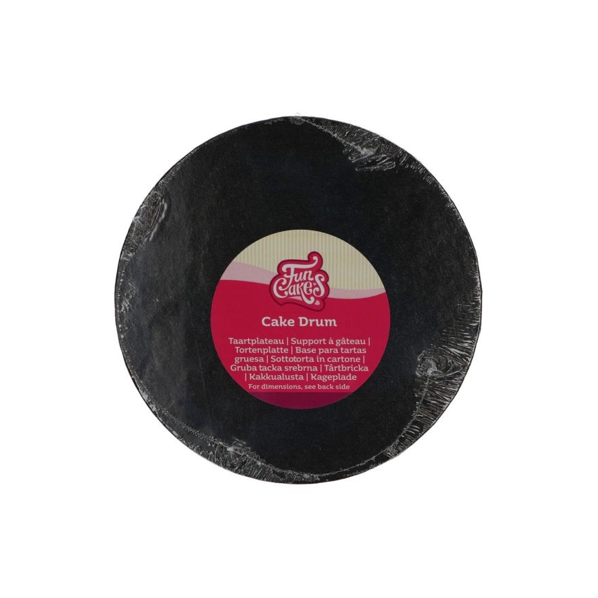 Tortenplatte rund schwarz 20 cm