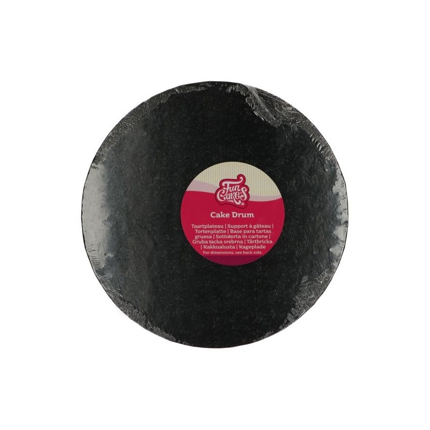 Tortenplatte rund schwarz 25 cm