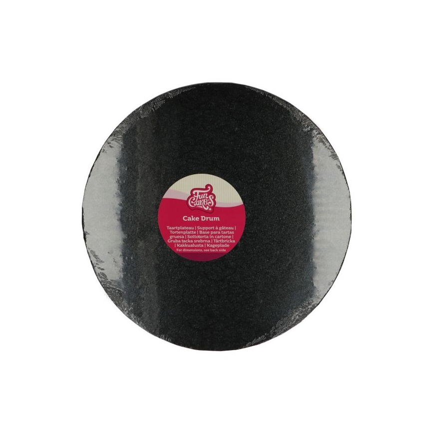 Tortenplatte rund schwarz 30 cm