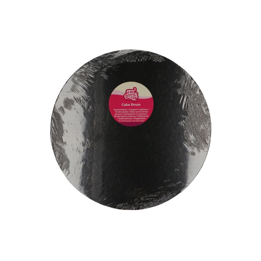 Tortenplatte rund schwarz 35 cm