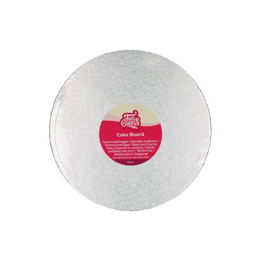 Tortenscheibe rund silber 25 cm