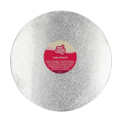 Tortenscheibe rund silber 30 cm