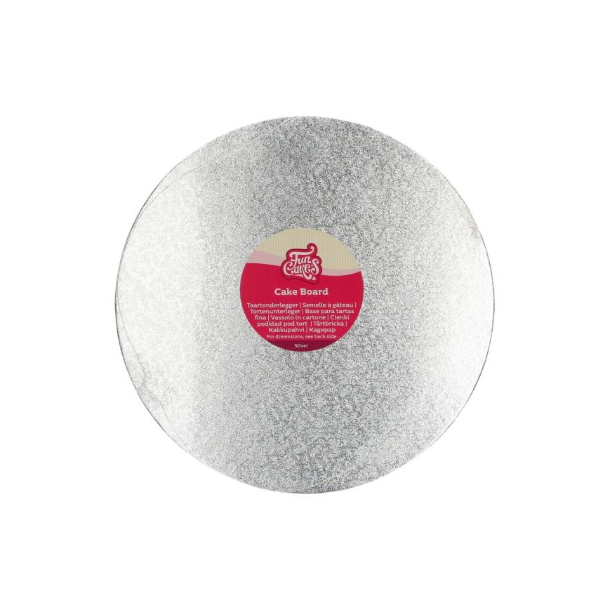 Tortenscheibe rund silber 30 cm