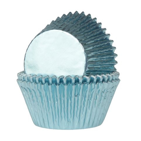 Cupcakeförmchen metallic blau