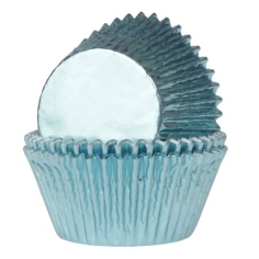 Cupcakeförmchen metallic blau