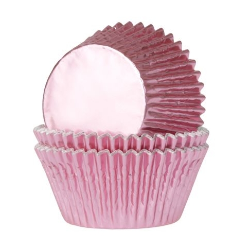 Cupcakeförmchen metallic rosa