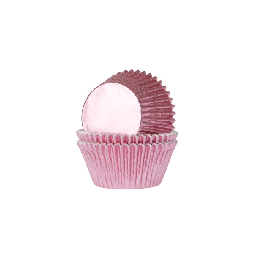 Cupcakeförmchen metallic rosa