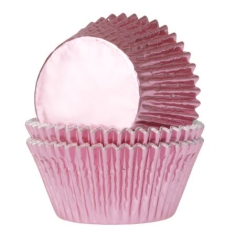 Cupcakeförmchen metallic rosa