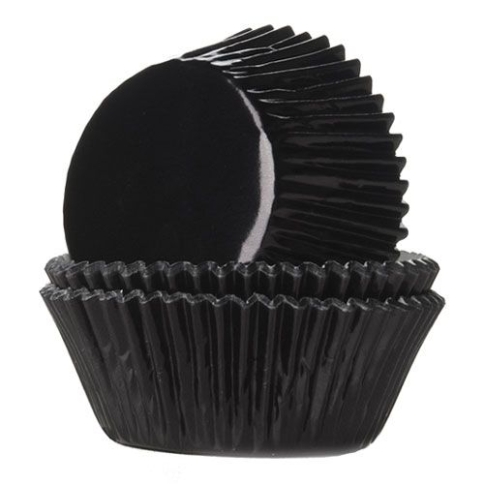 Cupcakeförmchen metallic schwarz