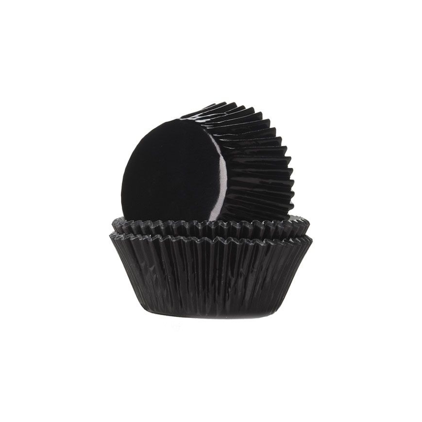 Cupcakeförmchen metallic schwarz