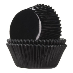 Cupcakeförmchen metallic schwarz
