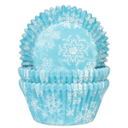 Cupcakeförmchen Schneeflocken