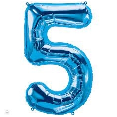 Folienballon Nummer 5