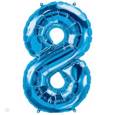 Folienballon Nummer 8