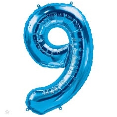 Folienballon Nummer 9