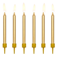 Kerzen gold - klein 6 Stück