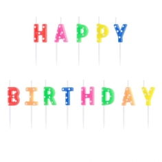 Kerzen Happy Birthday - Polka Dots